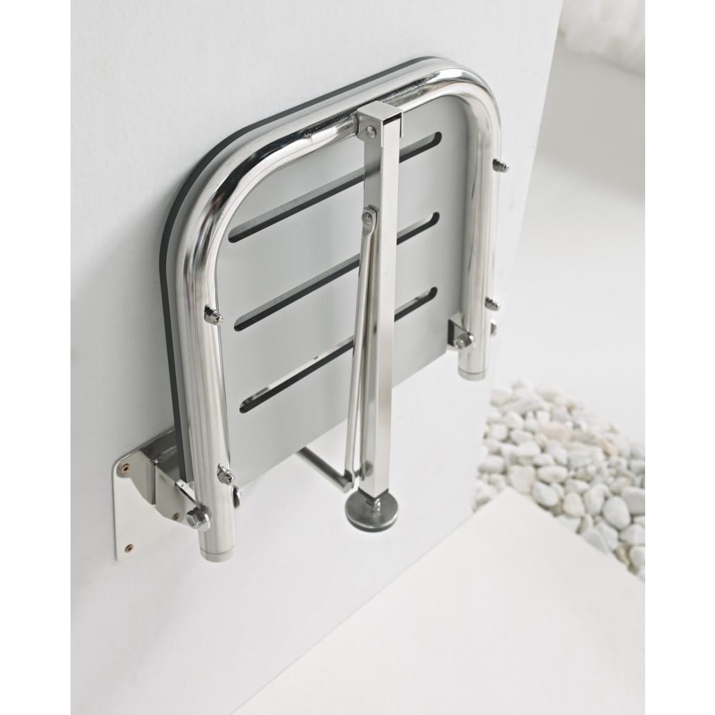 Beltrán - Asiento de ducha plegable con tornillos y soporte Beltrán.