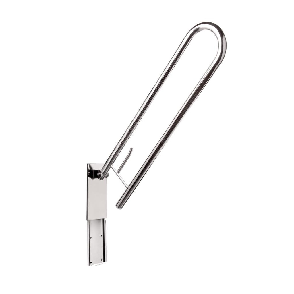 Imagen 1 de Asidero de baño tubo abatible y extraíble y chapa con portarrollo Beltrán - Inox Inox
