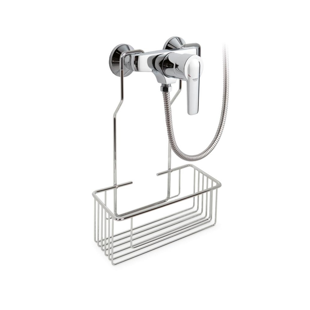 Jabonera de rejilla rectangular para colgar en grifo Beltrán - Cromo Cromo-1