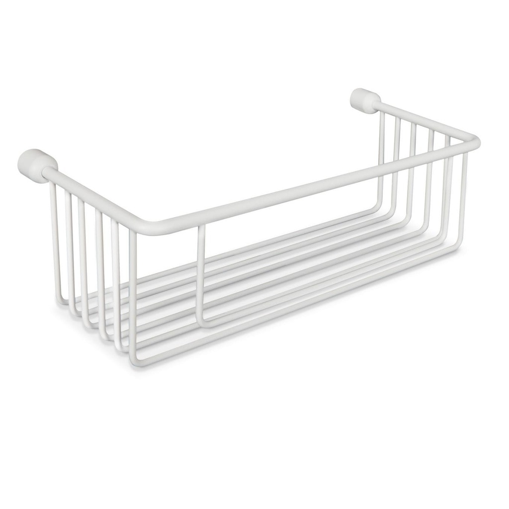 Imagen 1 de Jabonera de rejilla rectangular profunda para atornillar Beltrán - Blanco 30 cm Blanco