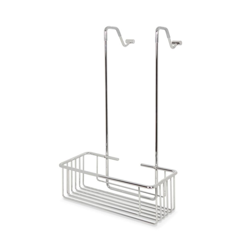 Imagen 1 de Jabonera de rejilla rectangular para colgar en mampara con perchas Beltrán - Cromo Cromo