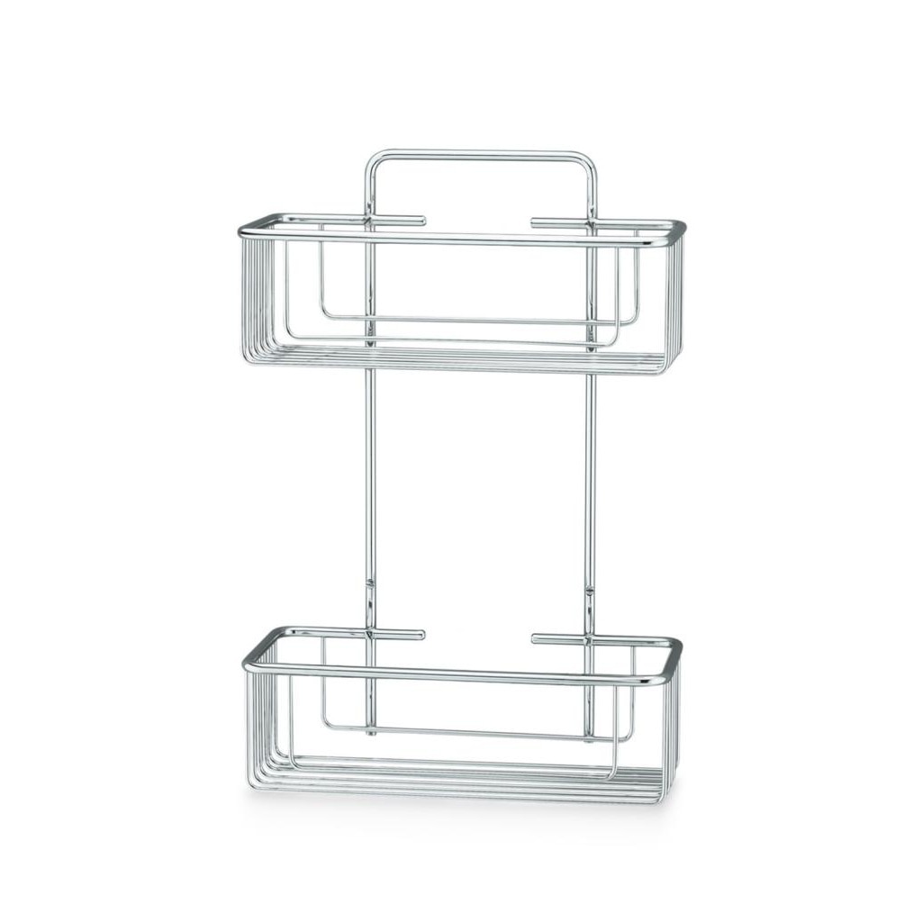 Imagen 1 de Jabonera de rejilla con 2 cestas rectangulares profundas para atornillar Beltrán - Cromo Cromo