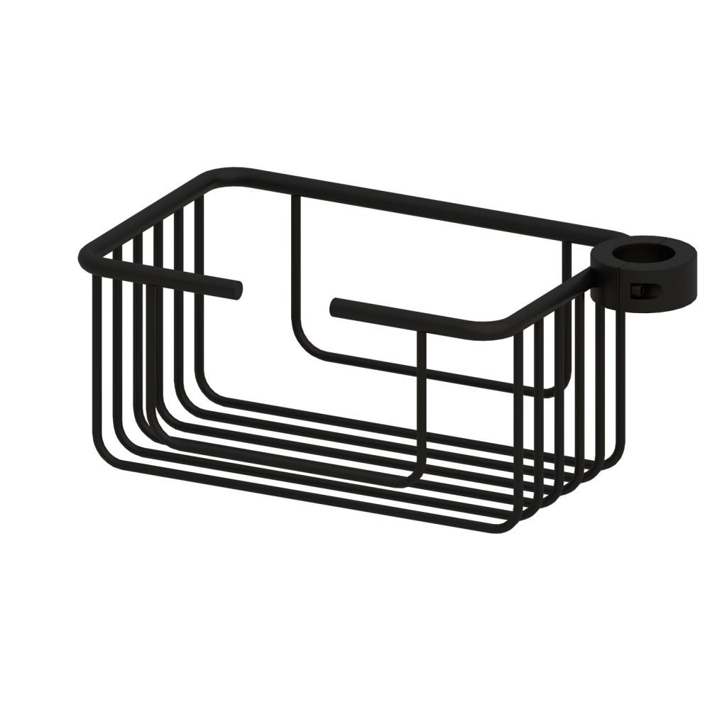 Imagen 1 de Jabonera de rejilla lateral posición derecha para barra de ducha Beltrán - Negro Negro