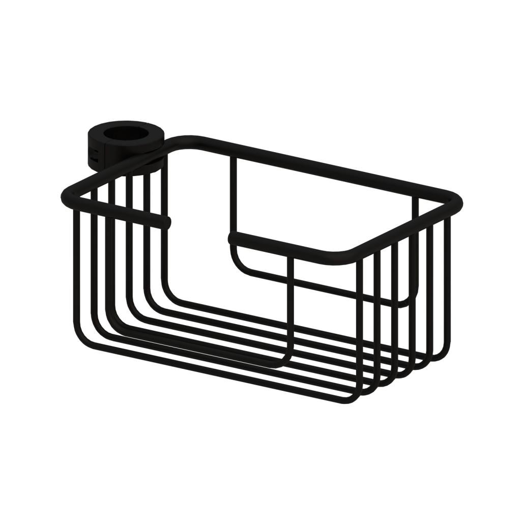 Imagen 1 de Jabonera de rejilla lateral posición izquierda para barra de ducha Beltrán - Negro Negro