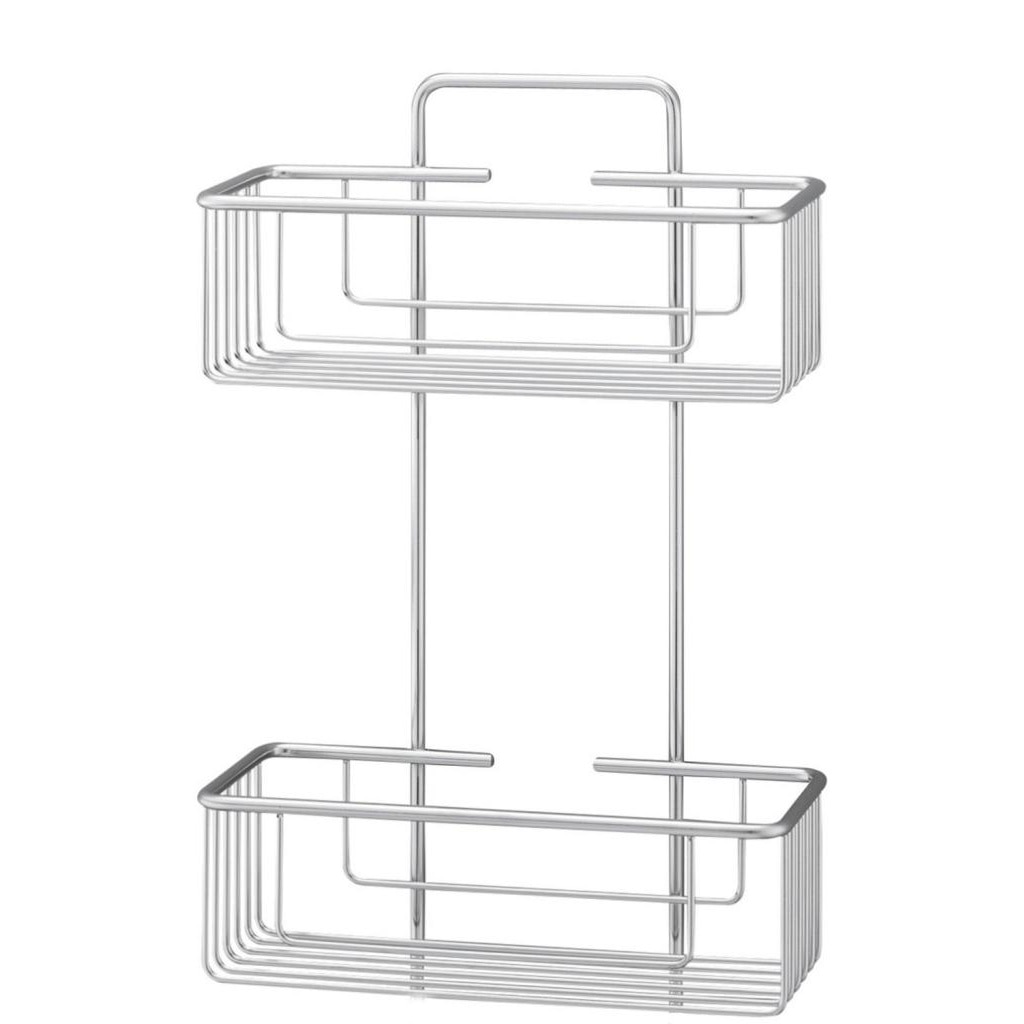 Imagen 1 de Jabonera de rejilla con 2 cestas rectangulares profundas para atornillar Beltrán - Inox Inox