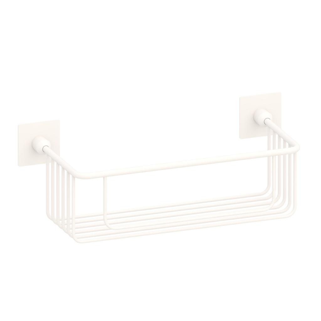 Imagen 1 de Jabonera de rejilla rectangular con plafón con adhesivo Beltrán - Blanco Blanco
