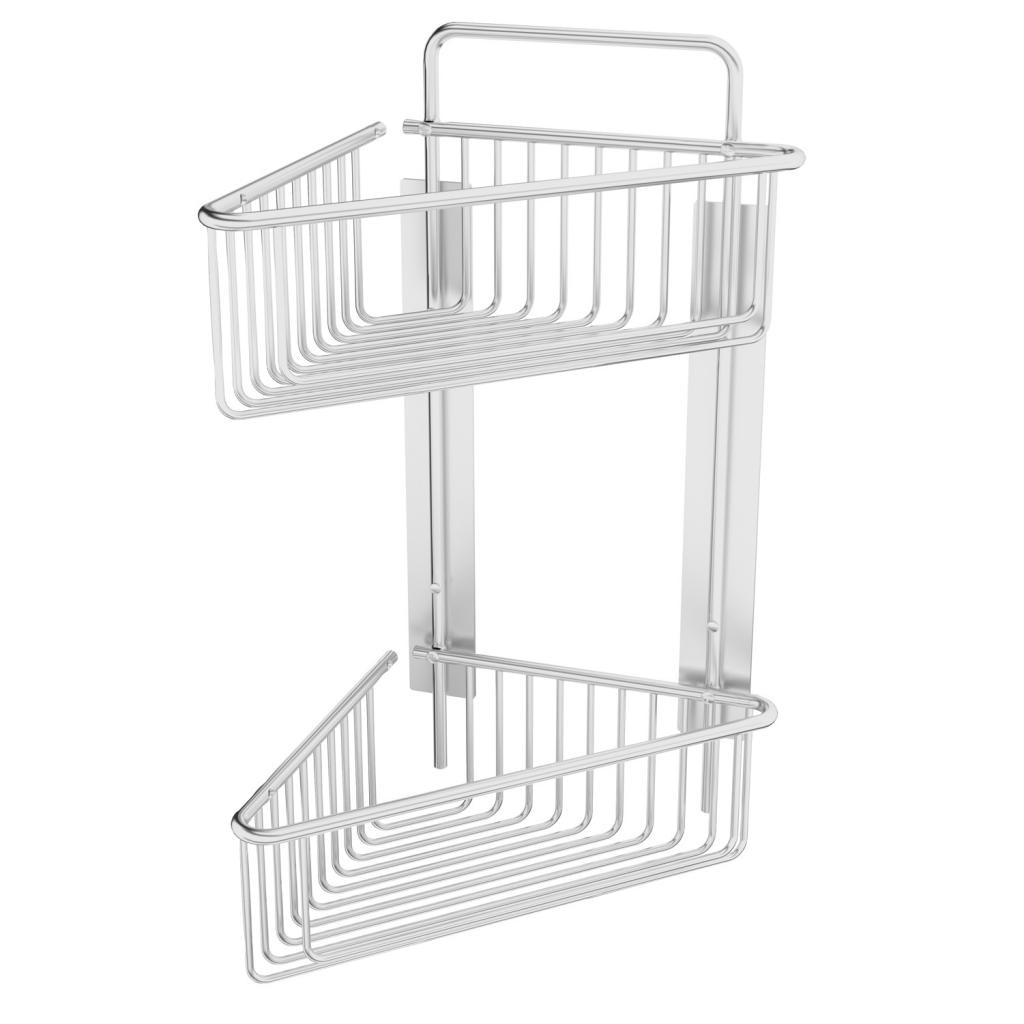 Imagen 1 de Jabonera rinconera de rejilla con 2 cestas profundas con adhesivo Beltrán - Inox Inox