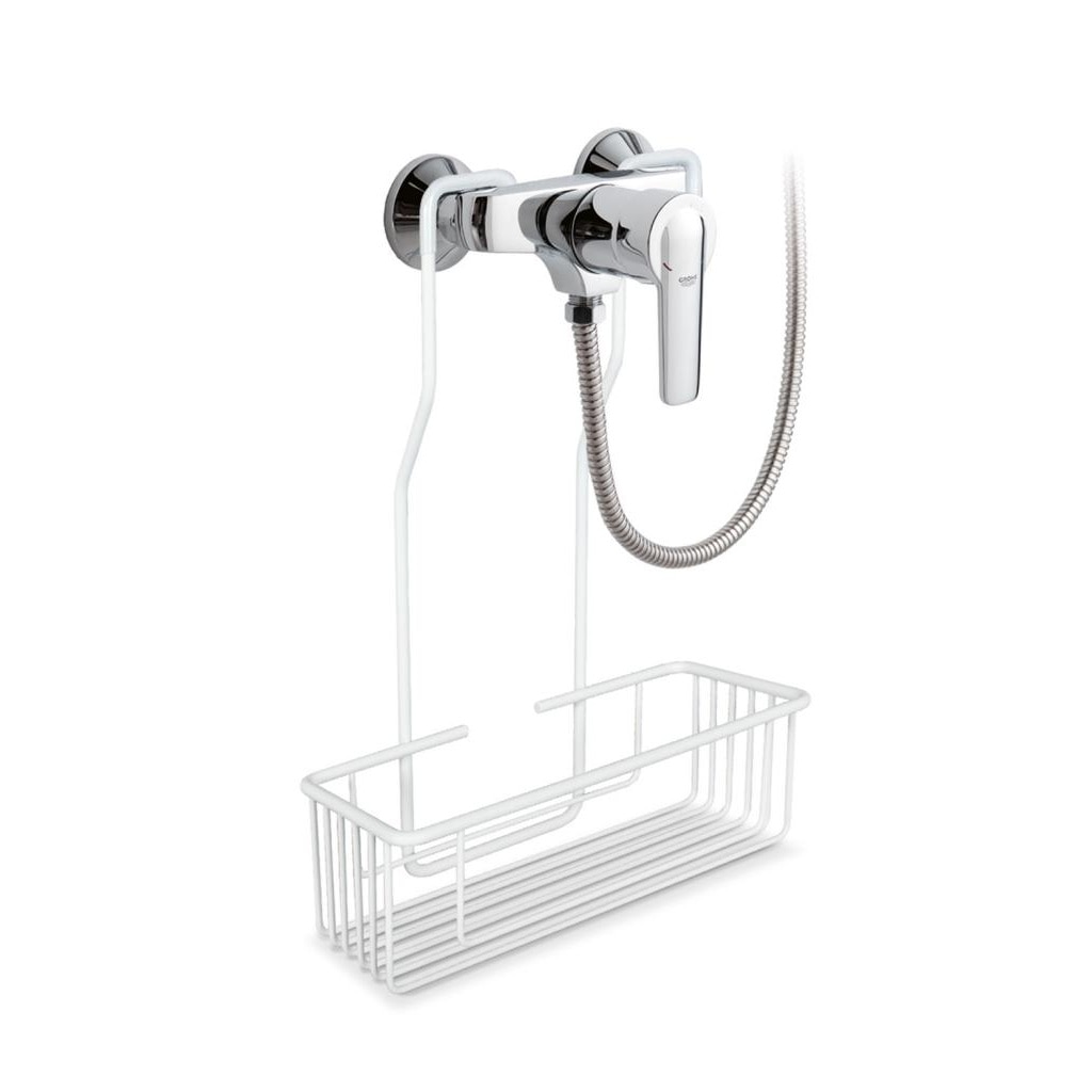 Jabonera de rejilla rectangular para colgar en grifo Beltrán - Blanco Blanco-1