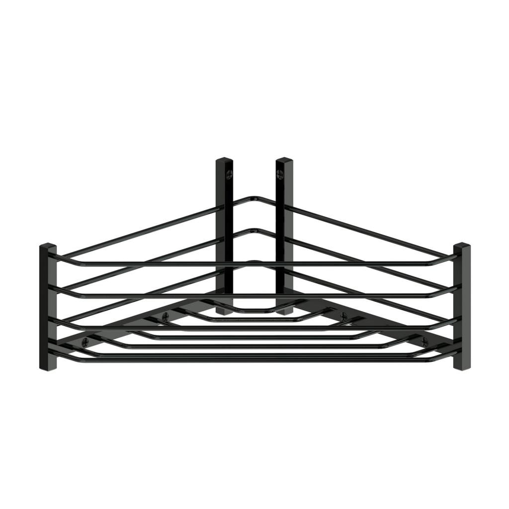 Jabonera rinconera triangular para atornillar Beltrán - Negro Negro-1
