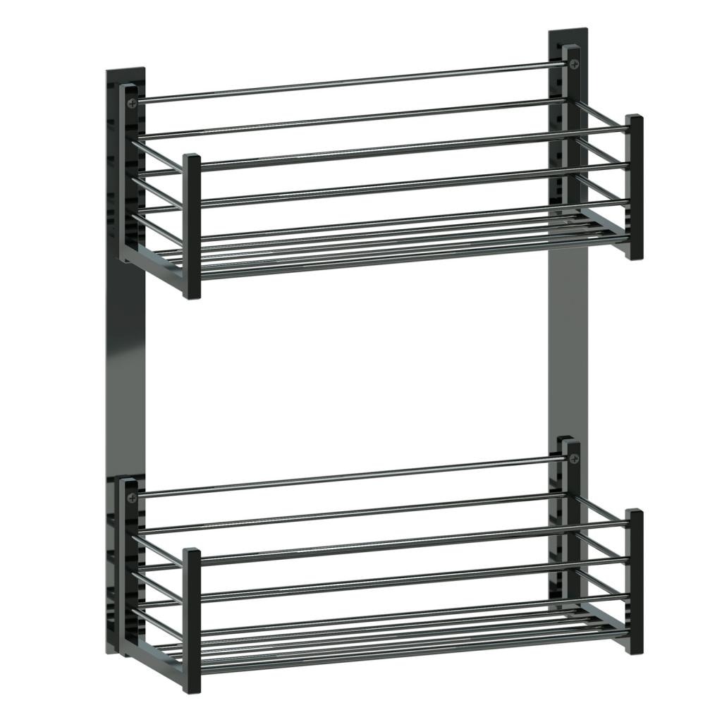 Imagen 1 de Jabonera rectangular doble con tornillos Deluxe Beltrán - Cromo Cromo