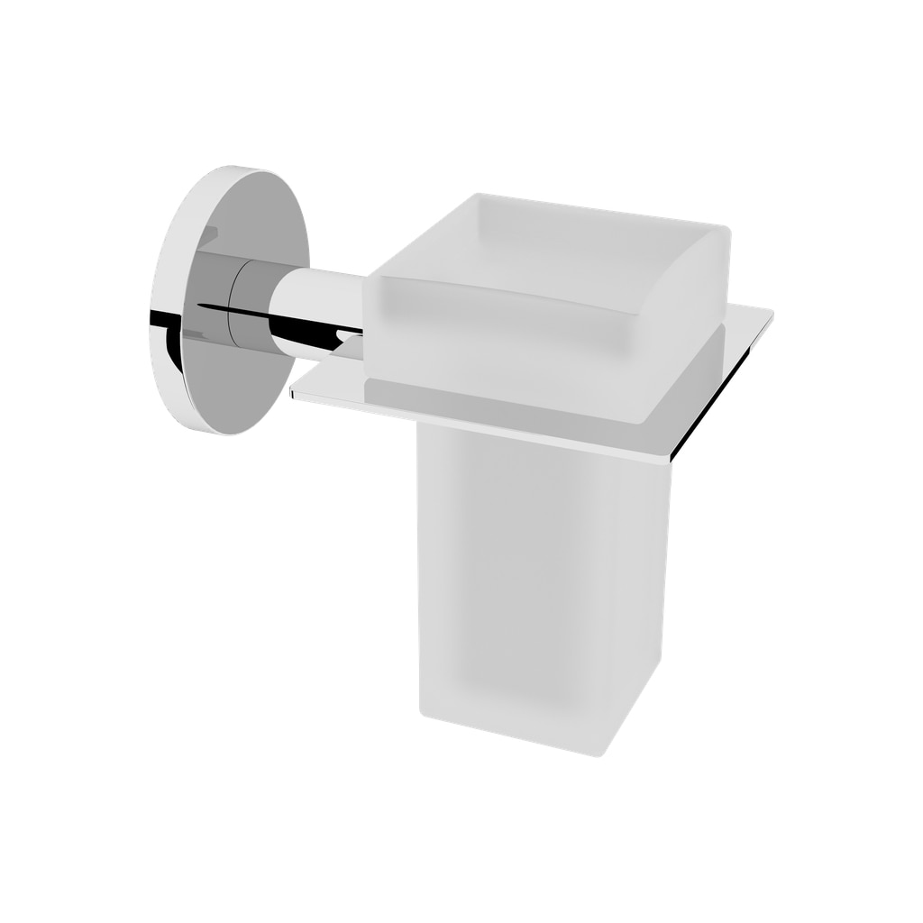 Imagen 1 de Portacepillos de pared con adhesivo Rimini Beltrán - Cromo Cromo