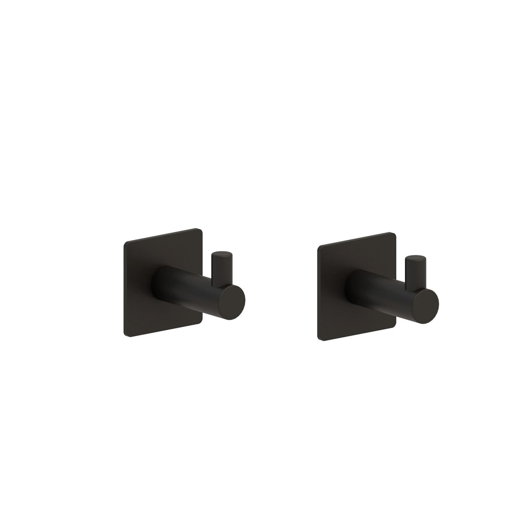 Set de 2 perchas individuales Praga Adhesivo Beltrán - Negro Negro-1