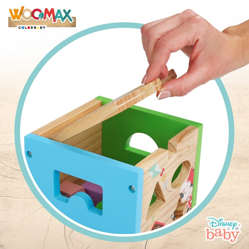 Disney Cubo 13 piezas encajables madera WOOMAX Multicolor-3