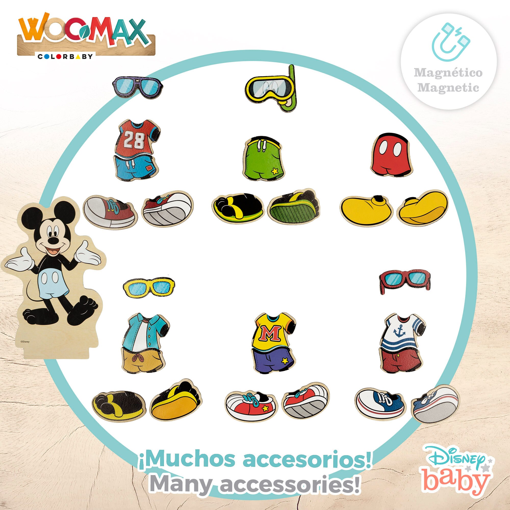 Disney Juego magnético vestidos WOOMAX Multicolor-2