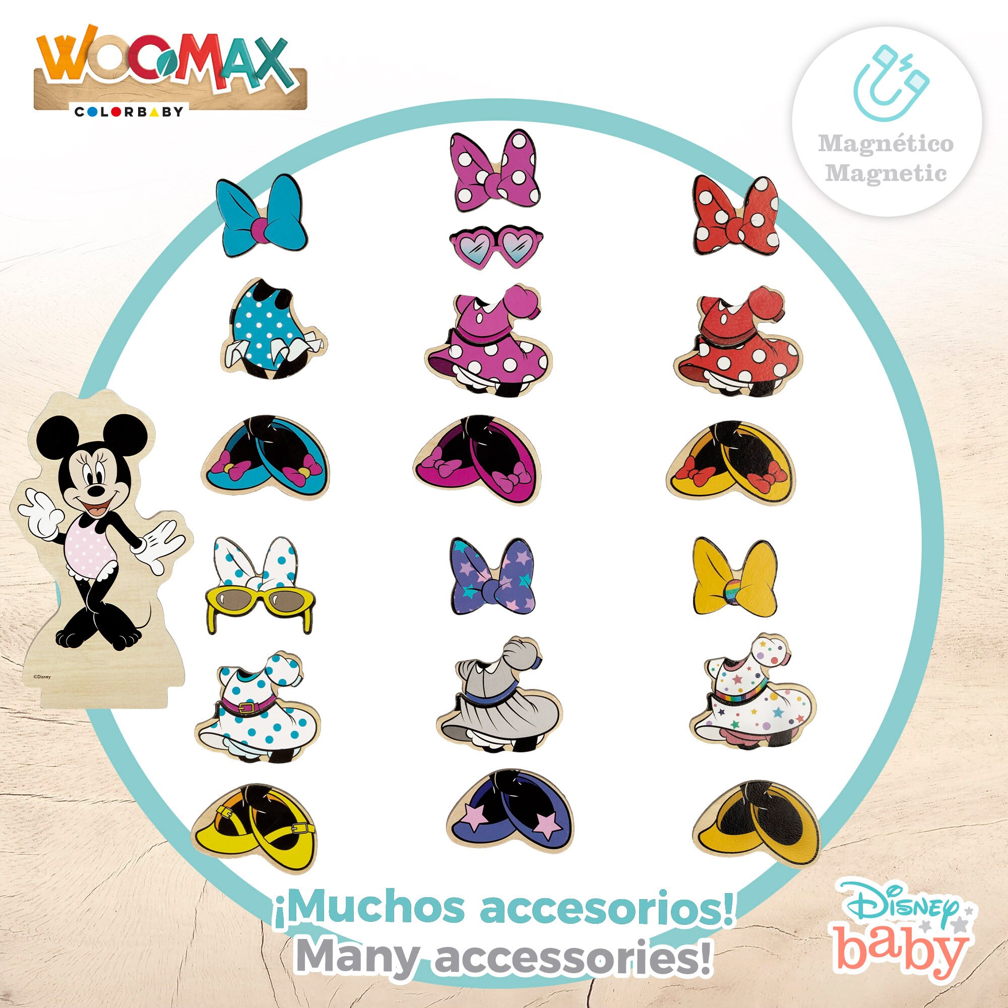 Disney Juego magnético vestidos WOOMAX Multicolor-3