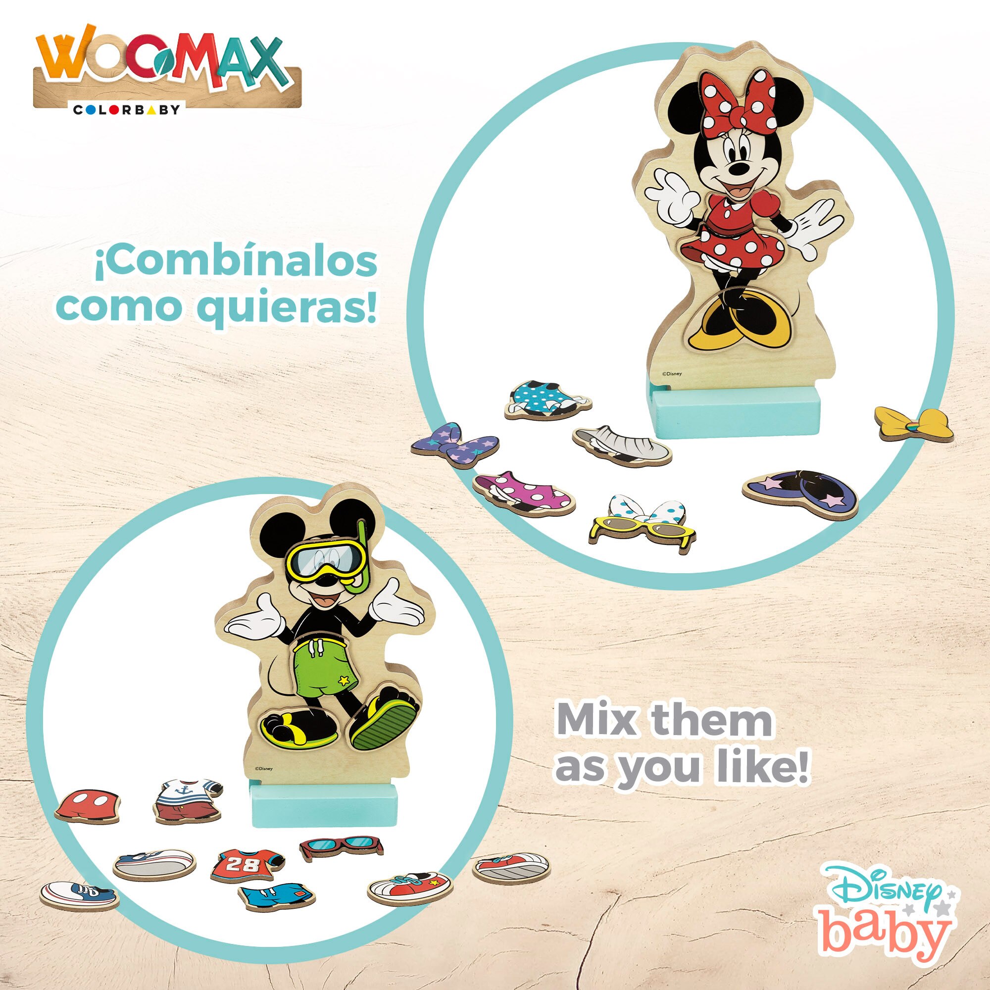Disney Juego magnético vestidos WOOMAX Multicolor-4