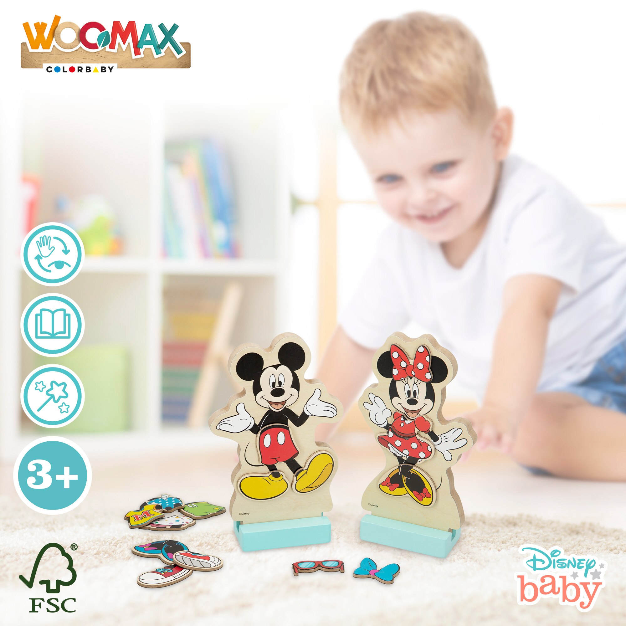 Disney Juego magnético vestidos WOOMAX Multicolor-5