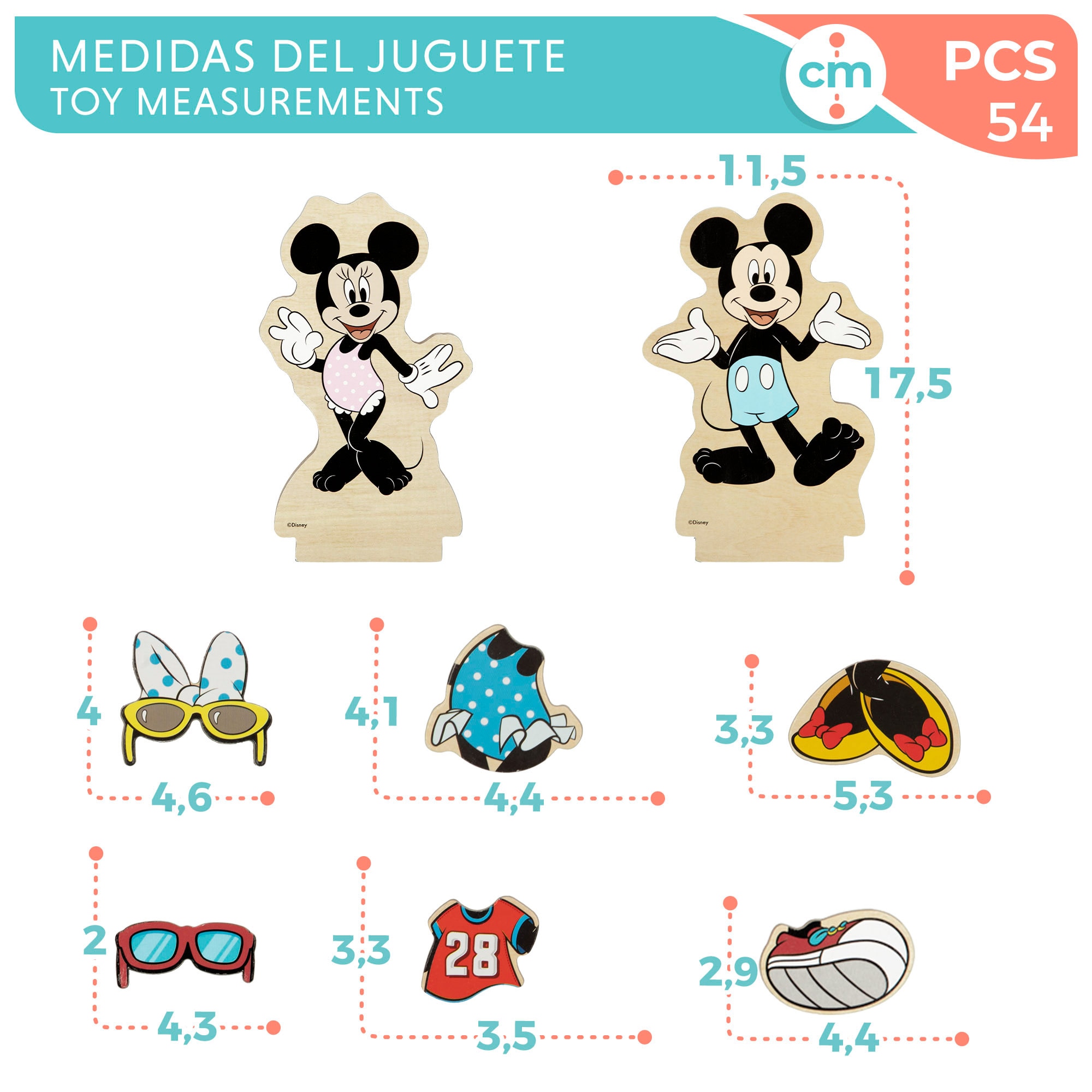 Disney Juego magnético vestidos WOOMAX Multicolor-6