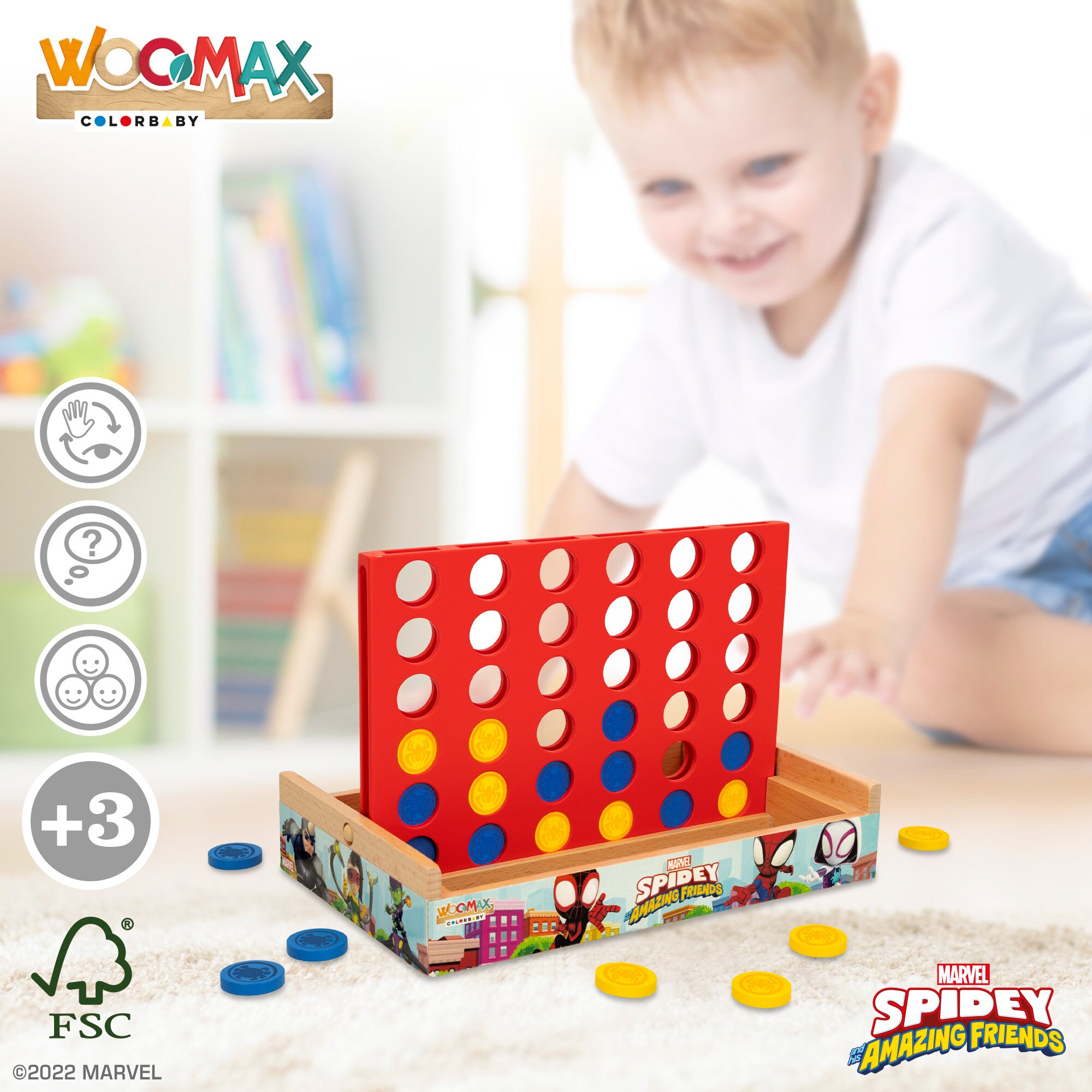 Spidey y su superequipo Juego 4 en raya WOOMAX Multicolor-4