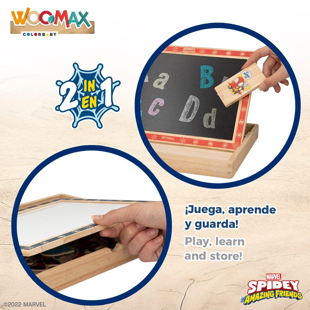 Spidey y su superequipo Pizarra infantil 2 en 1 WOOMAX Multicolor-3