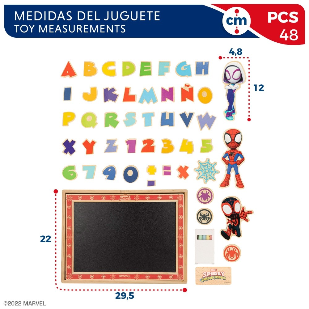 Spidey y su superequipo Pizarra infantil 2 en 1 WOOMAX Multicolor-4