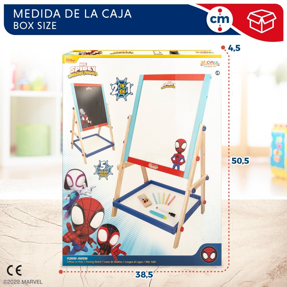 Spidey y su superequipo Pizarra caballete infantil 2 en 1 WOOMAX Multicolor-4