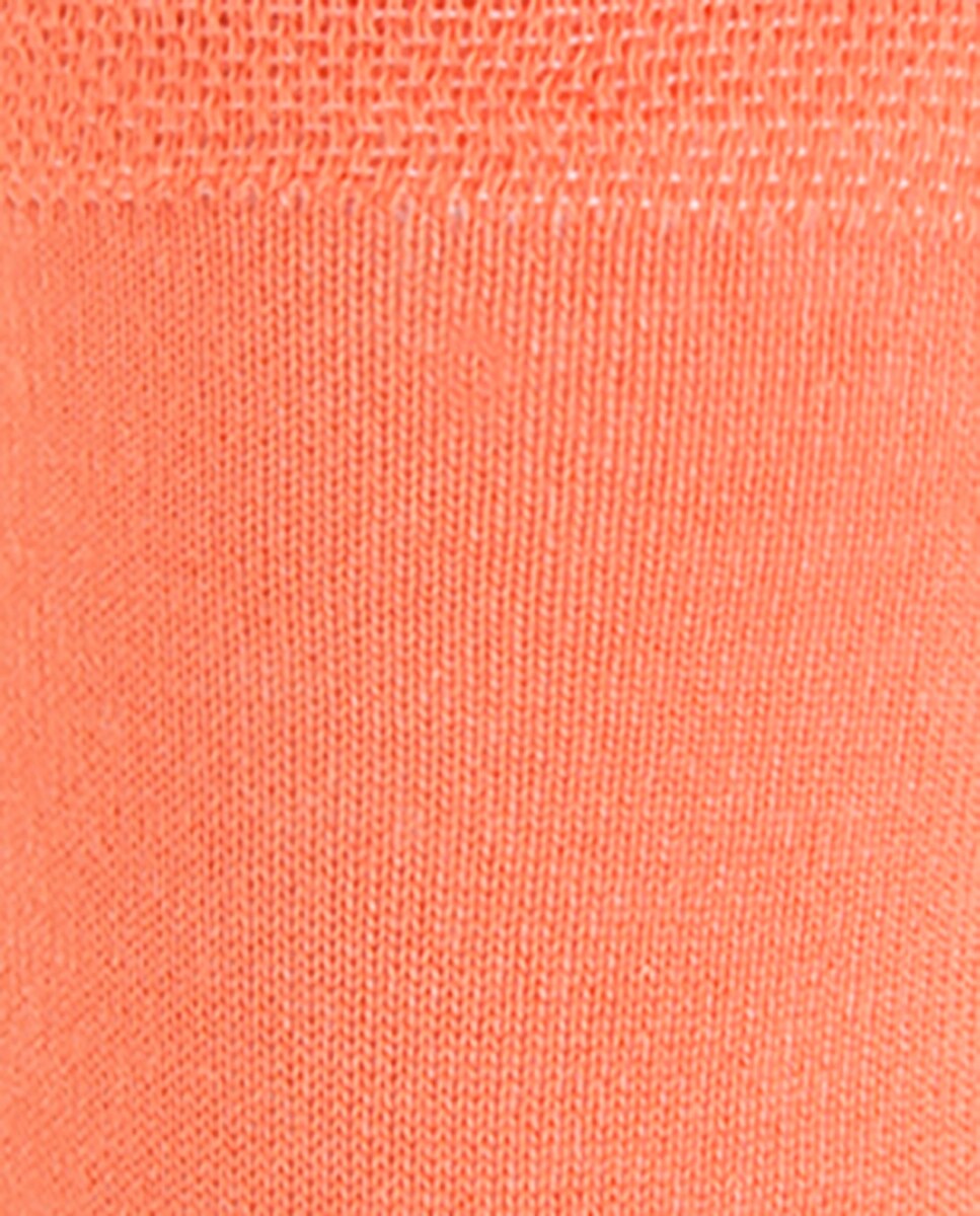Pack de 2 pares de calcetines de mujer de algodón lisos - Punto Blanco - Naranja Naranja-2