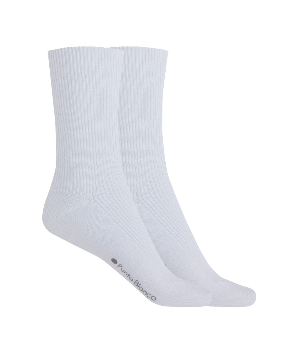 Imagen 1 de Pack de 2 pares de calcetines de canalé - Punto Blanco - Blanco Blanco