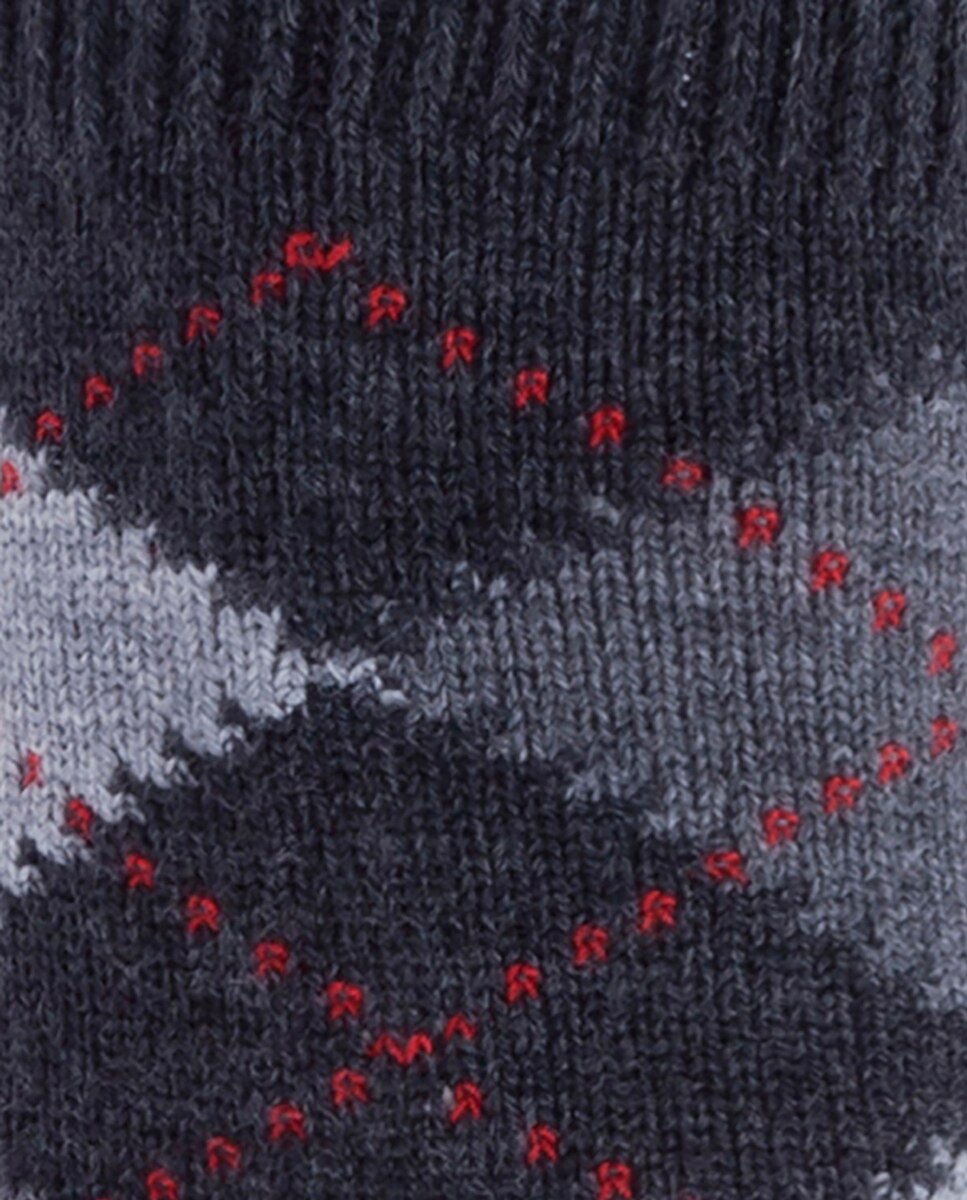 Imagen 2 de Calcetín corto de orlón con intarsia - Punto Blanco - Gris Gris
