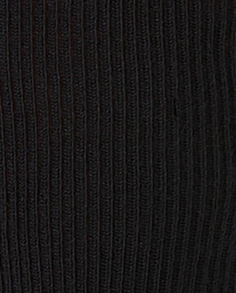 Calcetines cortos de orlón de hombre en canalé - deodorant - Negro Negro-2