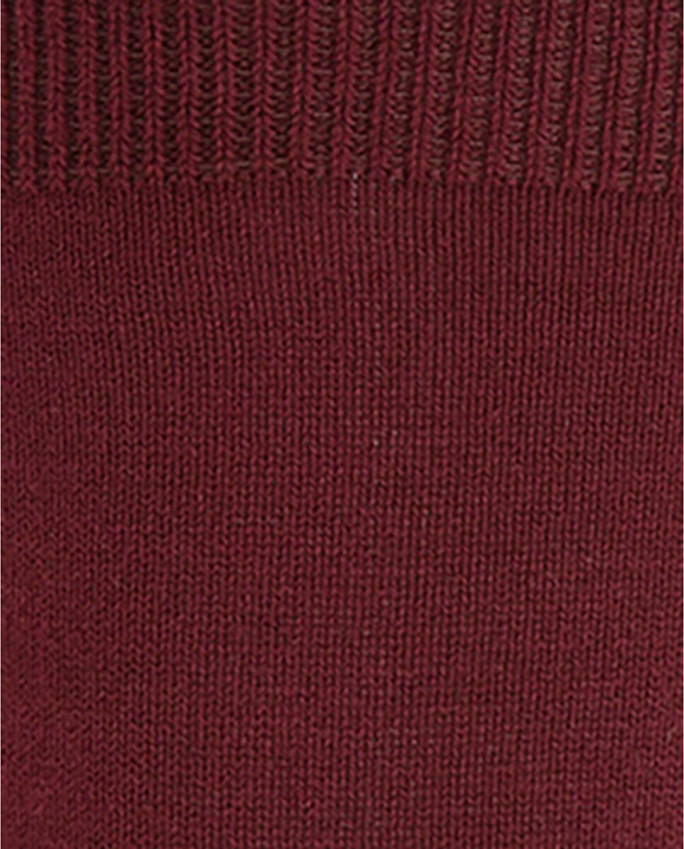 Pack de 3 pares de calcetines de bebé de algodón lisos - Punto Blanco - Granate Granate-2
