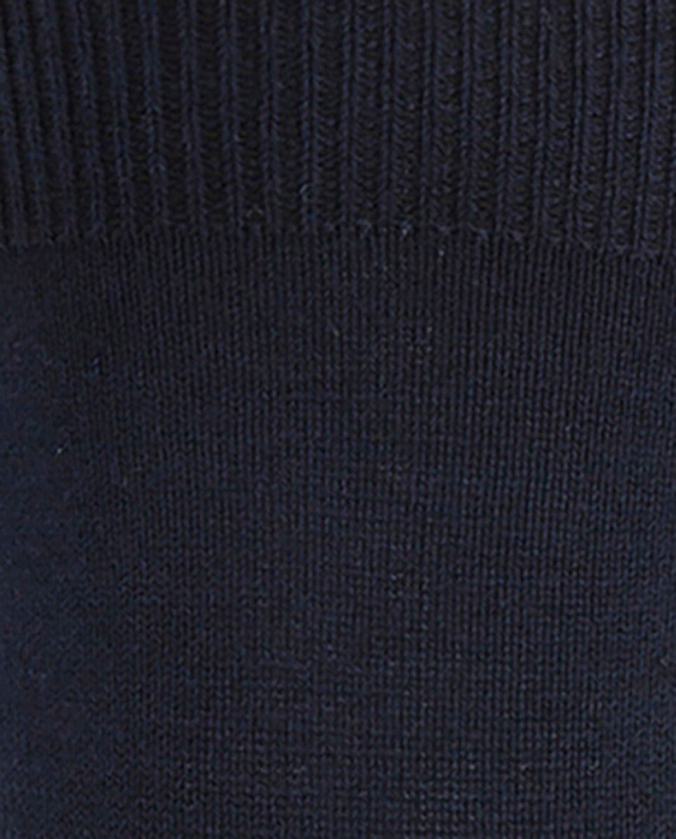 Pack de 3 pares de calcetines de bebé de algodón lisos - Punto Blanco - Azul marino Azul marino-2