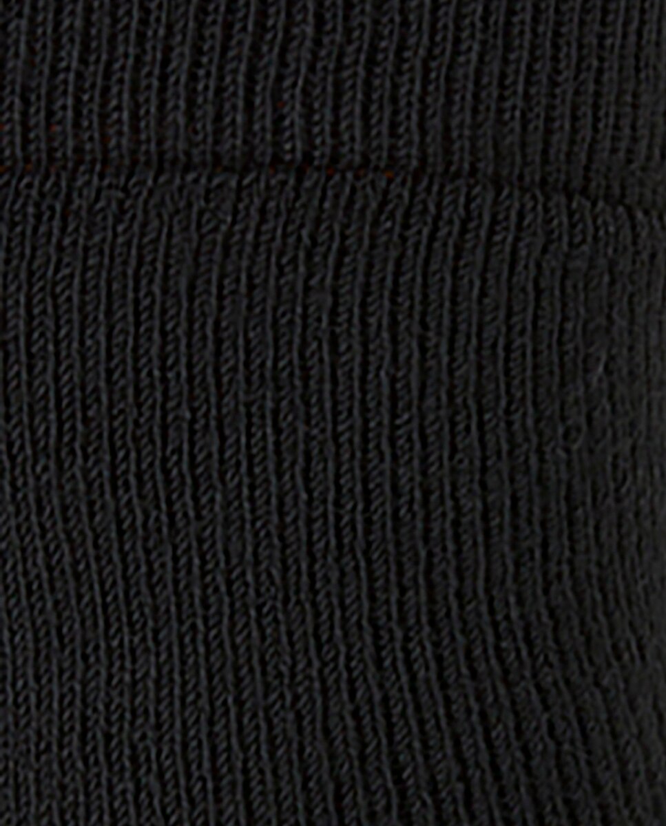 Calcetines cortos de orlón de hombre lisos - Punto Blanco - Negro Negro-2