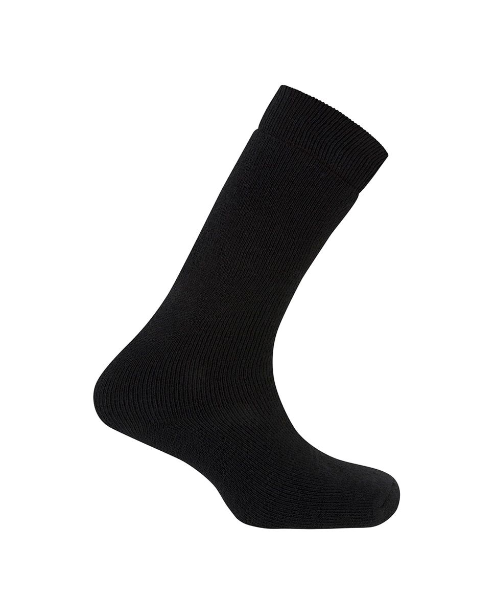 Imagen 0 de Calcetines altos de orlón de hombre lisos - alto bota Negro