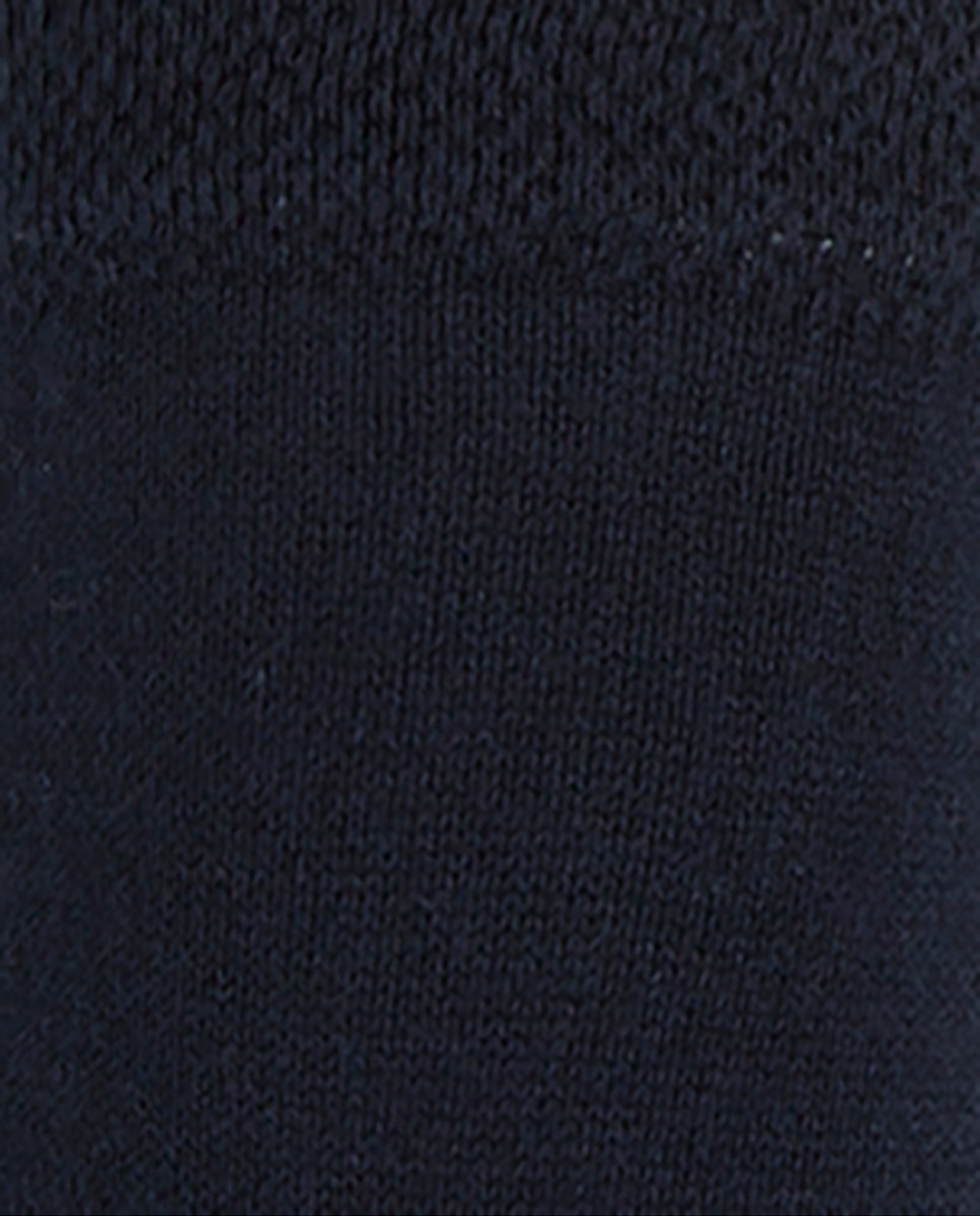 Pack de 2 pares de calcetines de mujer de algodón lisos - Punto Blanco - Azul marino Azul marino-2