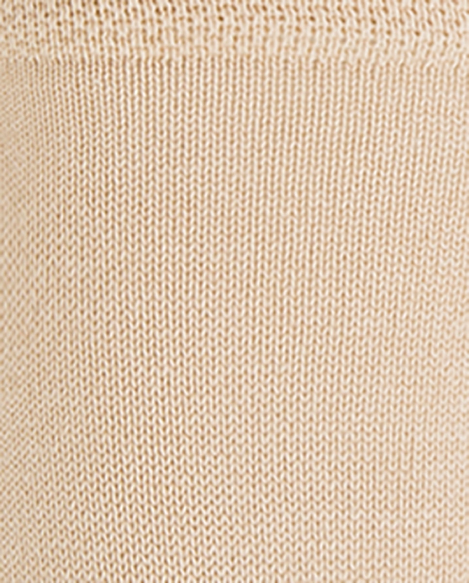 Pack de 2 pares de calcetines de mujer de algodón lisos - Punto Blanco - Beige Beige-2
