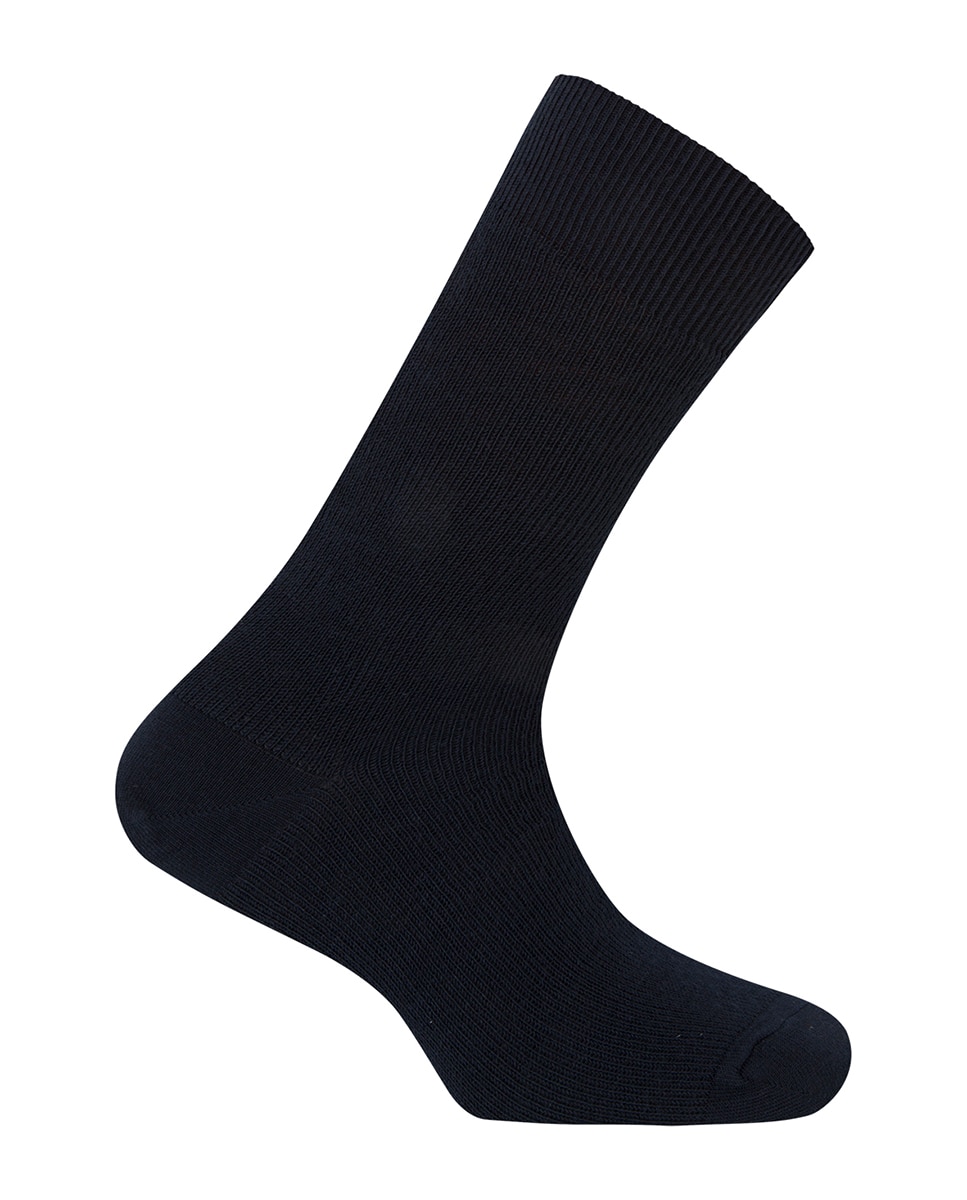 Calcetines cortos de orlón de hombre lisos - Punto Blanco - termic - Azul marino Azul marino-1