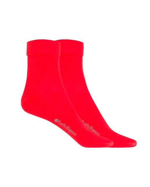 Imagen 0 de Pack de 2 pares de calcetines de mujer de algodón mercerizado con puño vuelto lisos