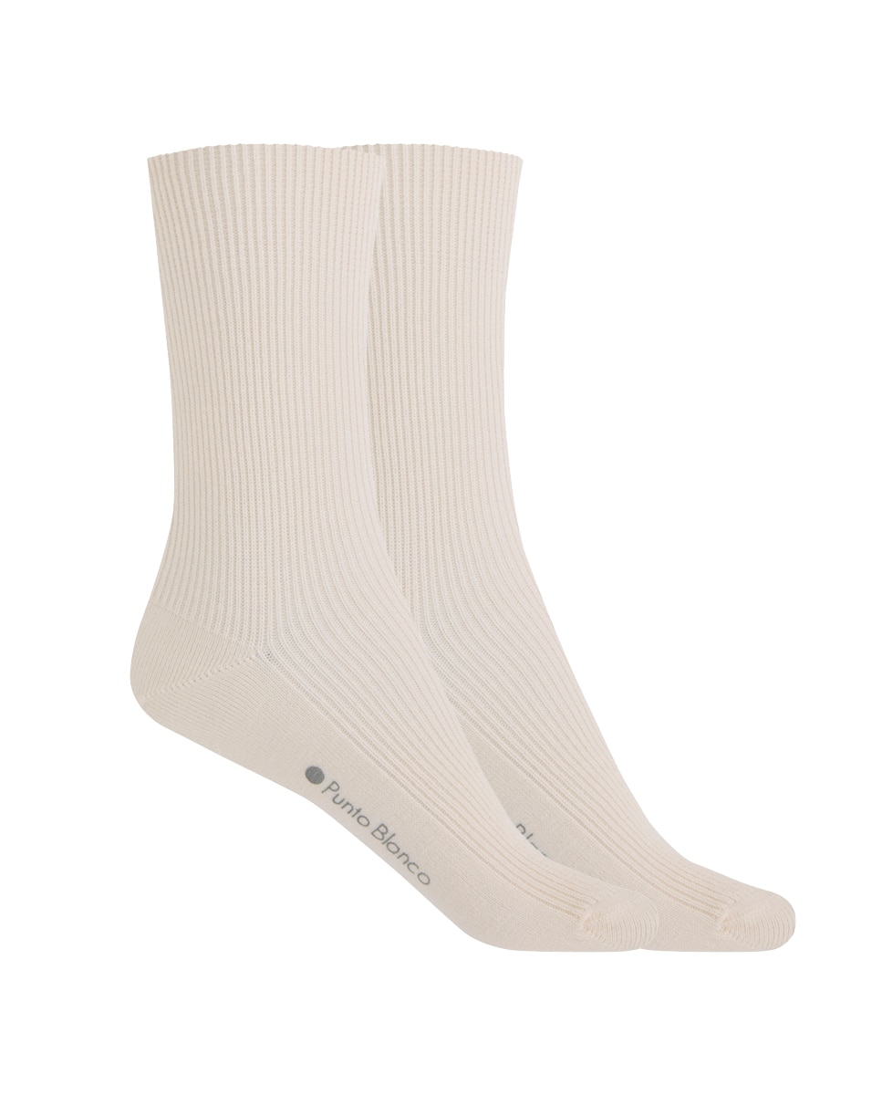 Imagen 1 de Pack de 2 pares de calcetines de canalé - Punto Blanco - Natural Natural