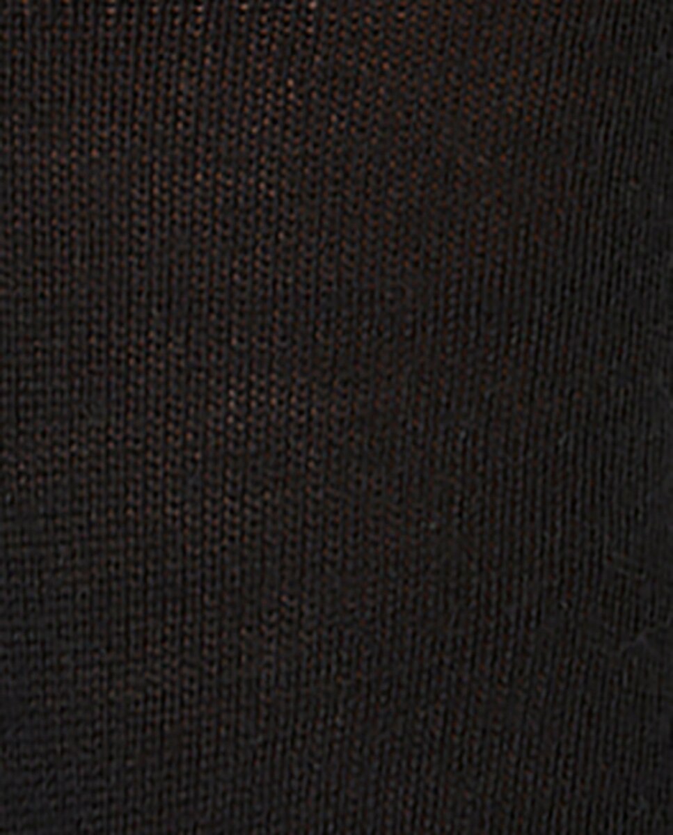 Calcetines cortos 100% lana de hombre lisos - Negro Negro-2