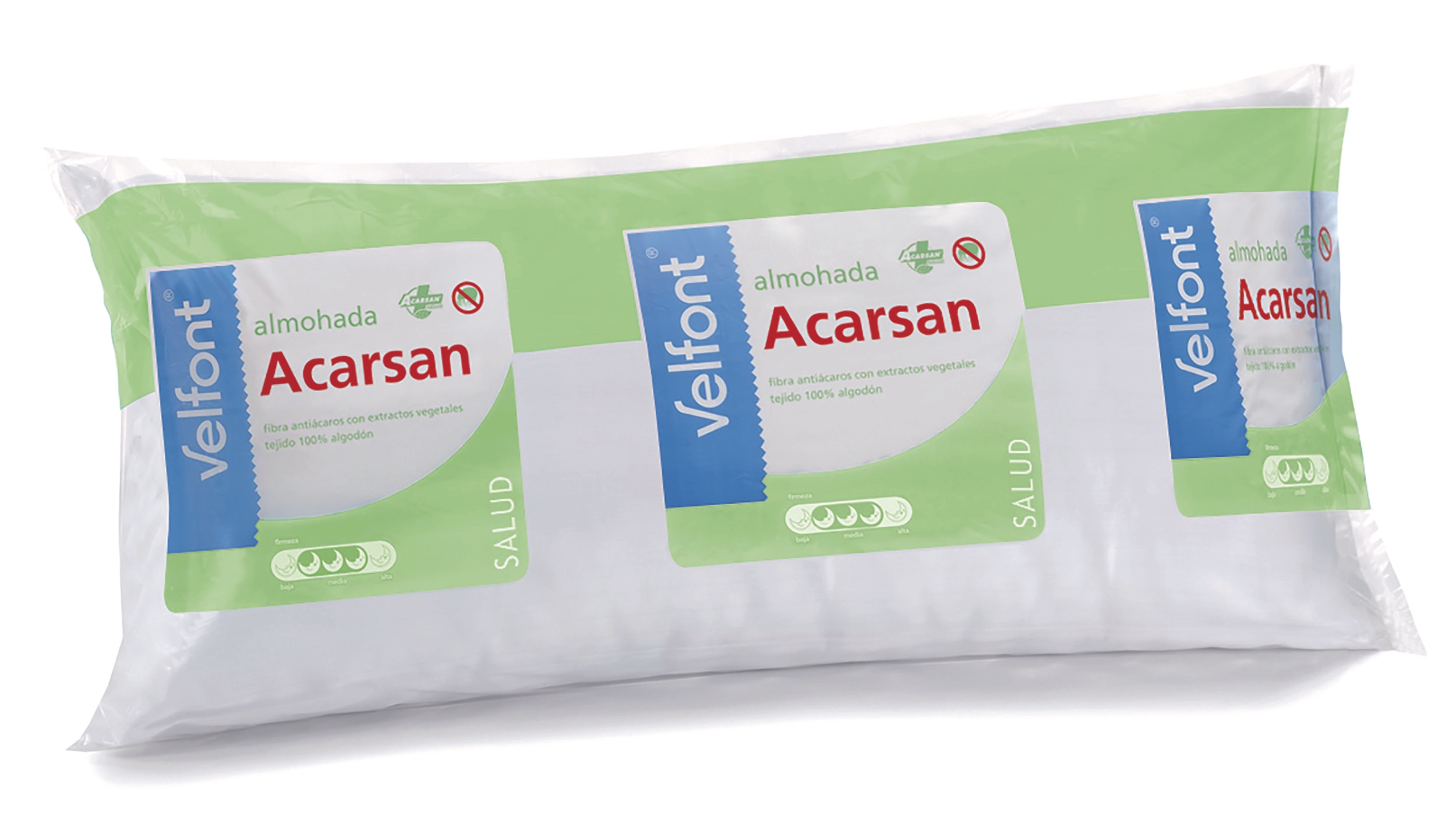 Almohada de fibra Acarsan Velfont - Blanco 70 x 50 cm Blanco-3