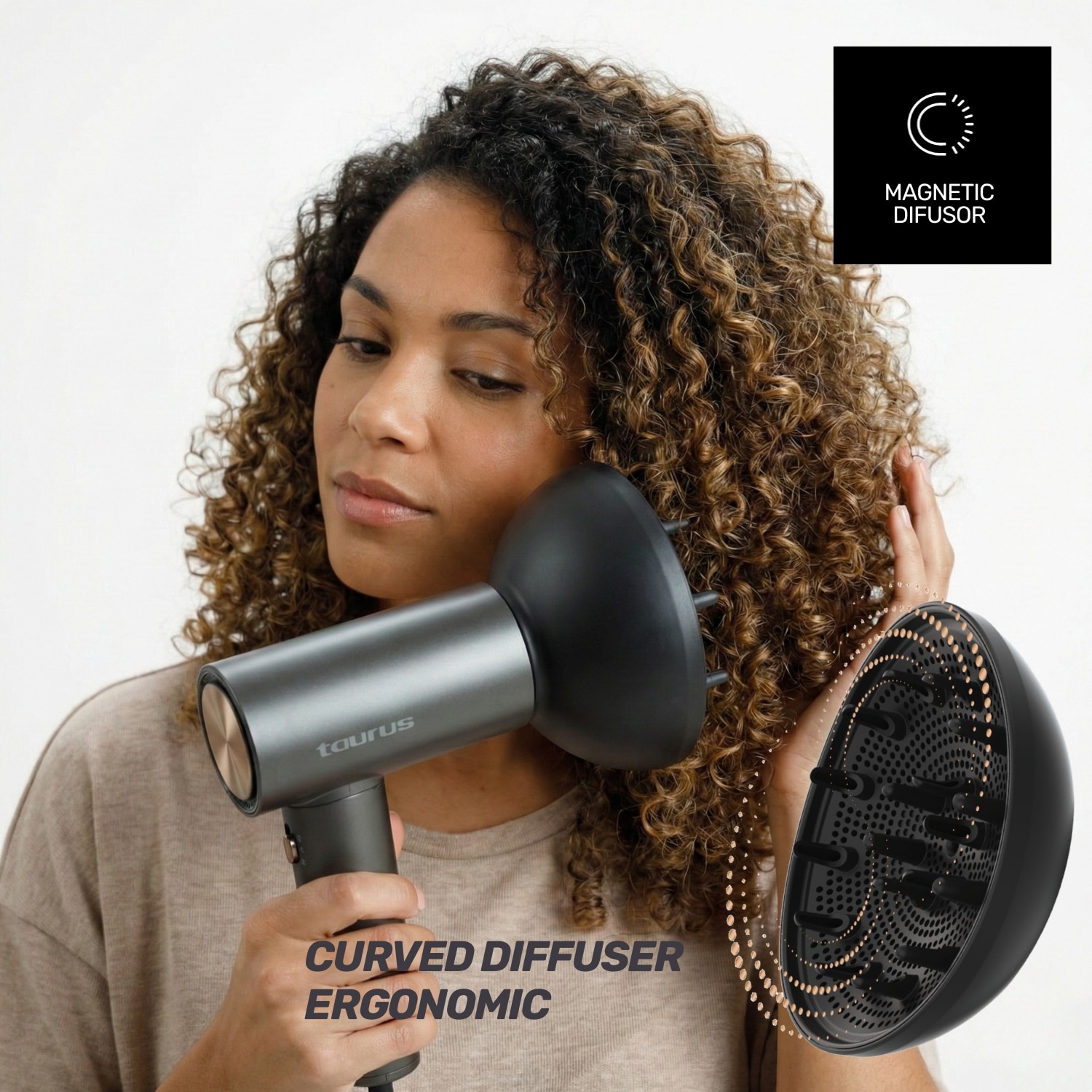 Secador de pelo Taurus Digital Force Compact+ - Gris Gris-6