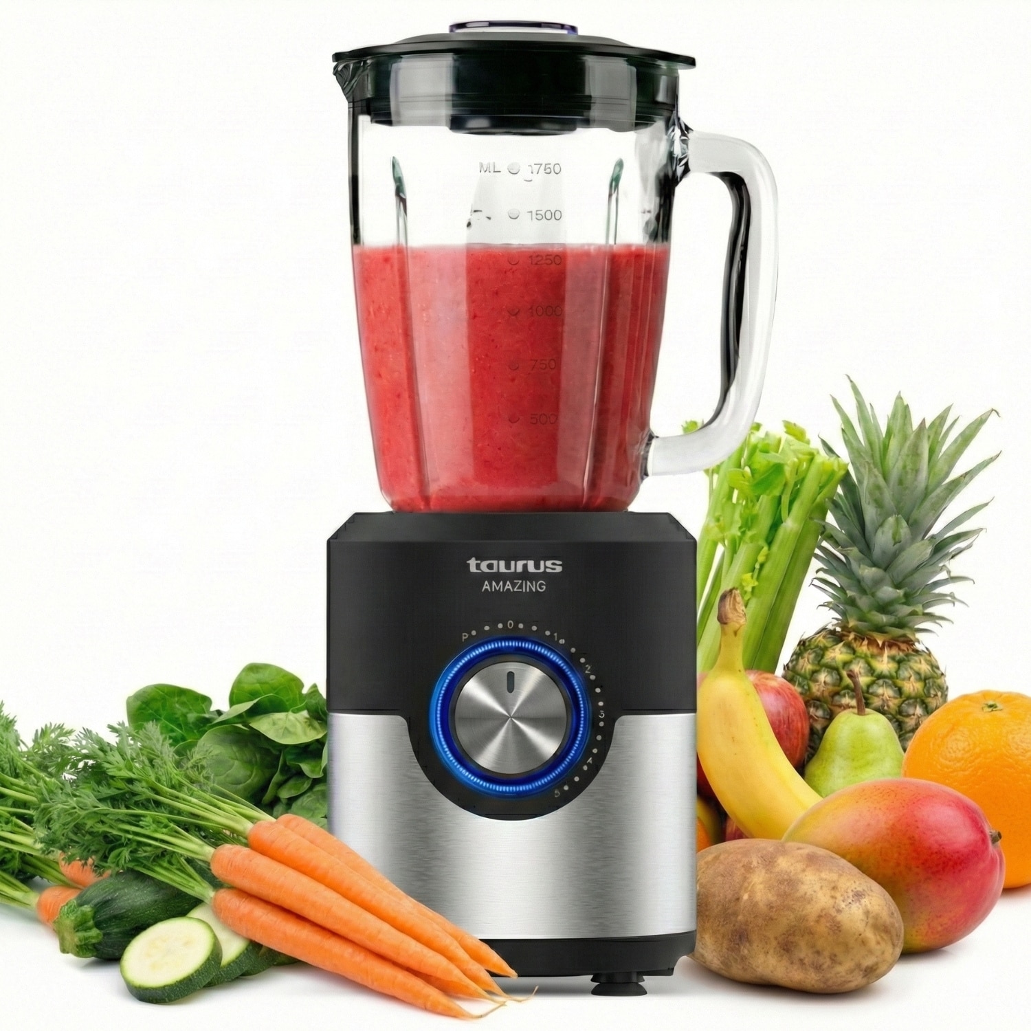 Imagen 0 de Batidora de vaso Taurus Amazing JB1600XC pica hielo 1600W Negro