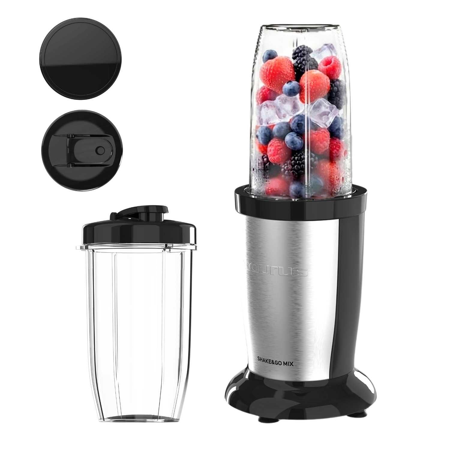 Batidora portátil Taurus Shake & Go Mix 2 vasos 500ml 1000W - Negro Negro-1