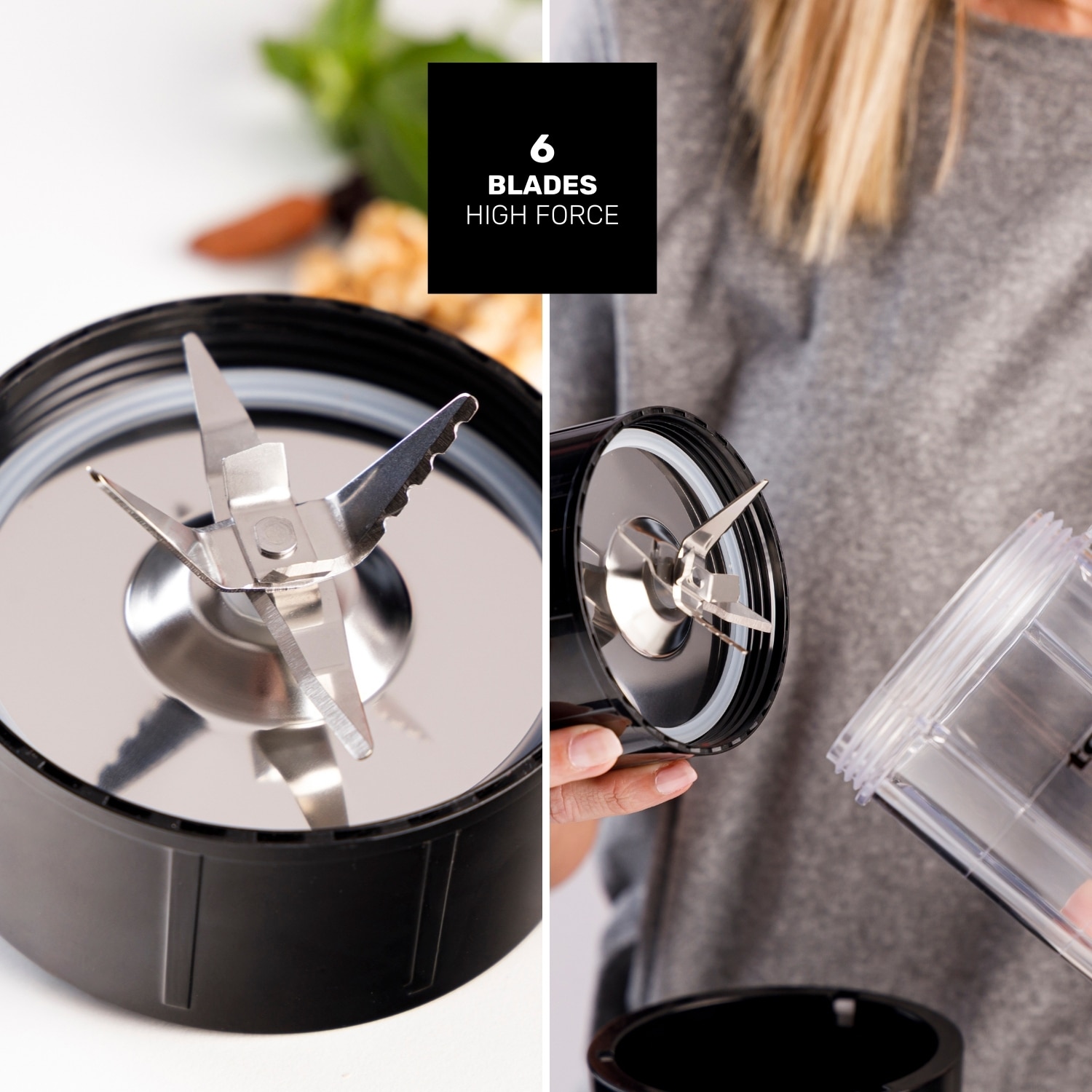 Batidora portátil Taurus Shake & Go Mix 2 vasos 500ml 1000W - Negro Negro-3