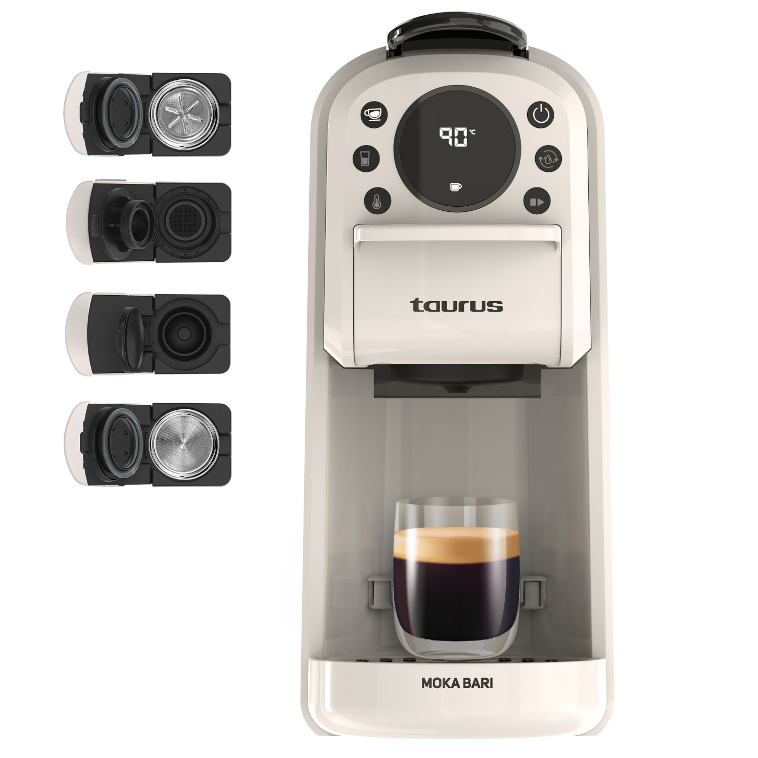 Cafetera Espresso manual Taurus Moka Bari 20 bares - Crema Crema-1