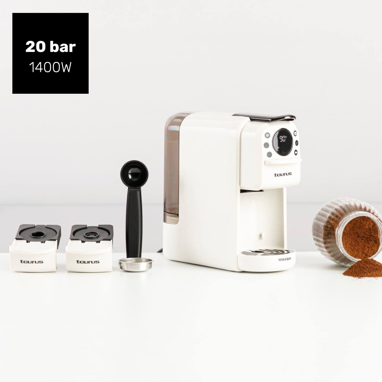 Cafetera Espresso manual Taurus Moka Bari 20 bares - Crema Crema-2