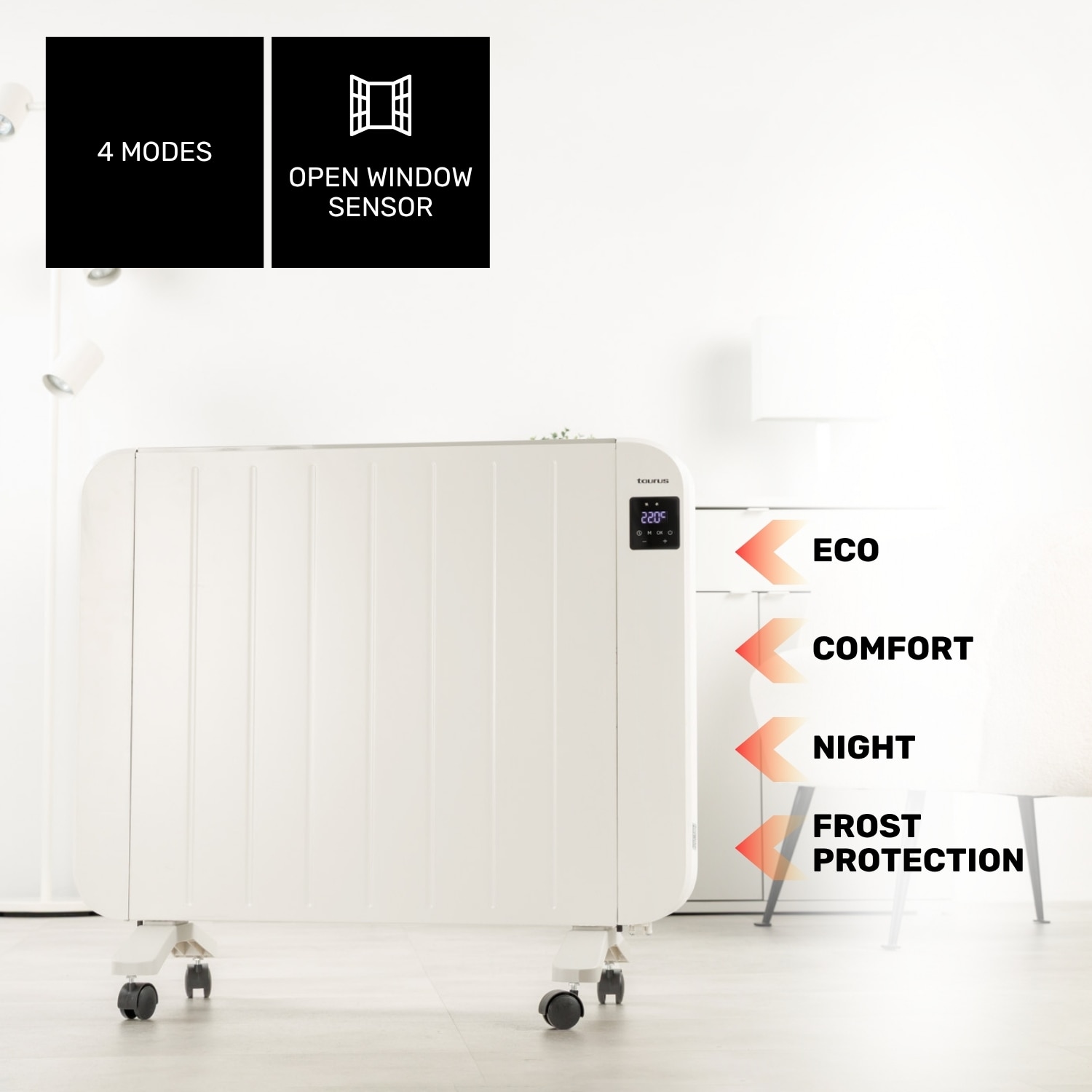 Emisor térmico Taurus Nepal 2000W - Blanco Blanco-4