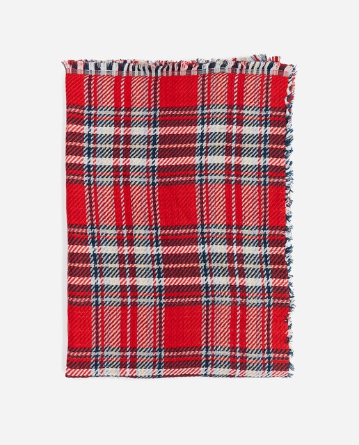 Imagen 0 de Bufanda de mujer Euphoria reversible a cuadros en rojo