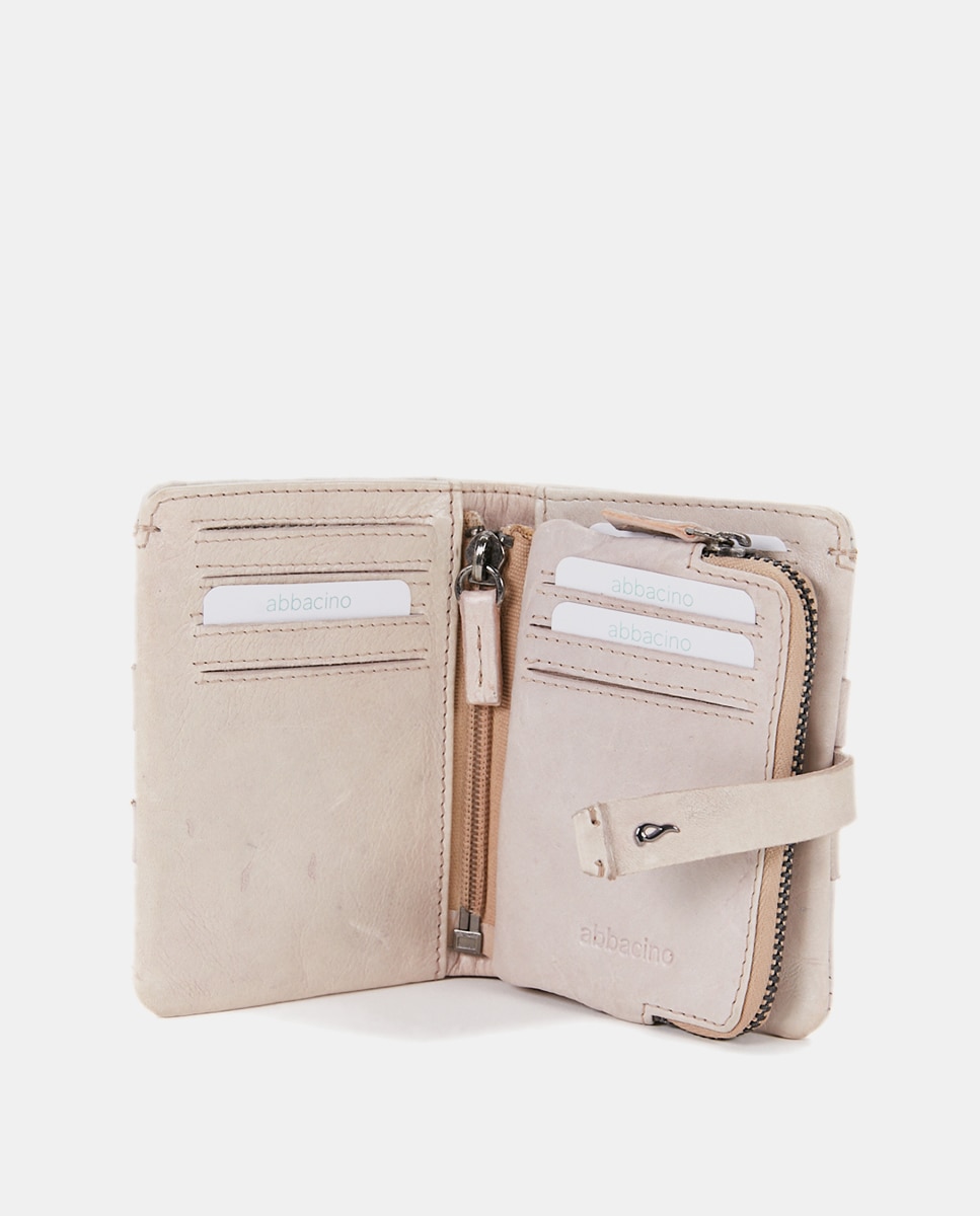 Cartera de mujer peque a Summer Song en piel trenzada beige